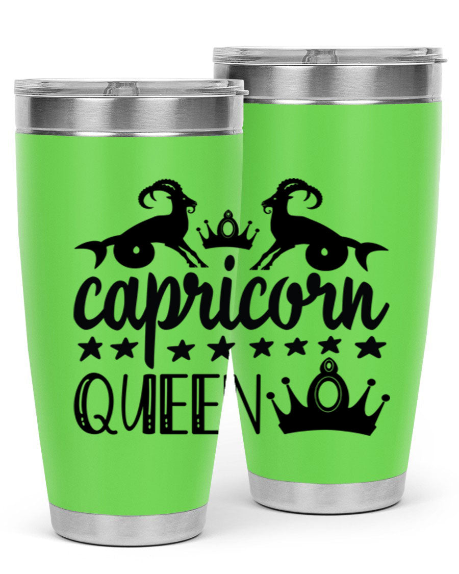 Capricorn Queen 195# Tumbler in stainless steel with a stylish design, perfect for hot and cold beverages.