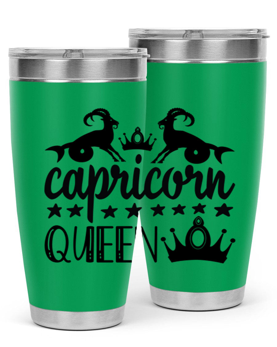 Capricorn Queen 195# Tumbler in stainless steel with a stylish design, perfect for hot and cold beverages.