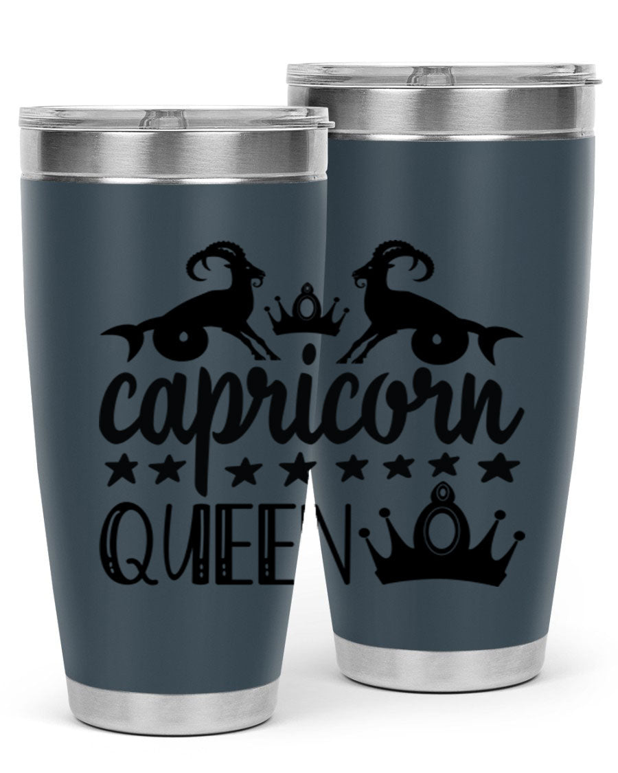 Capricorn Queen 195# Tumbler in stainless steel with a stylish design, perfect for hot and cold beverages.