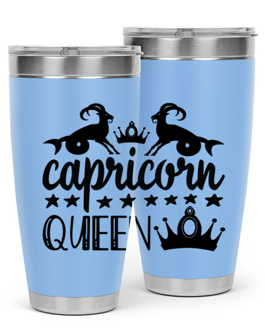 Capricorn Queen 195# Tumbler in stainless steel with a stylish design, perfect for hot and cold beverages.