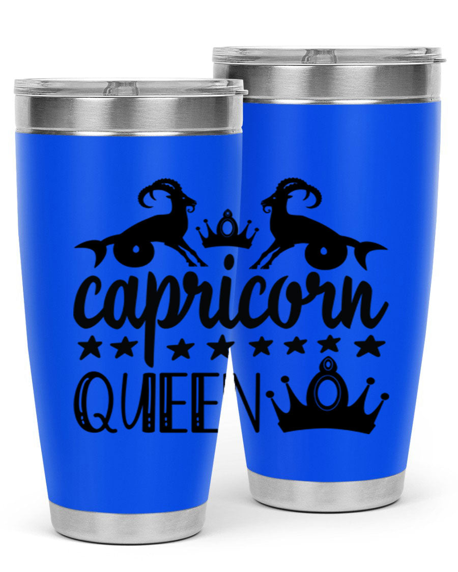 Capricorn Queen 195# Tumbler in stainless steel with a stylish design, perfect for hot and cold beverages.