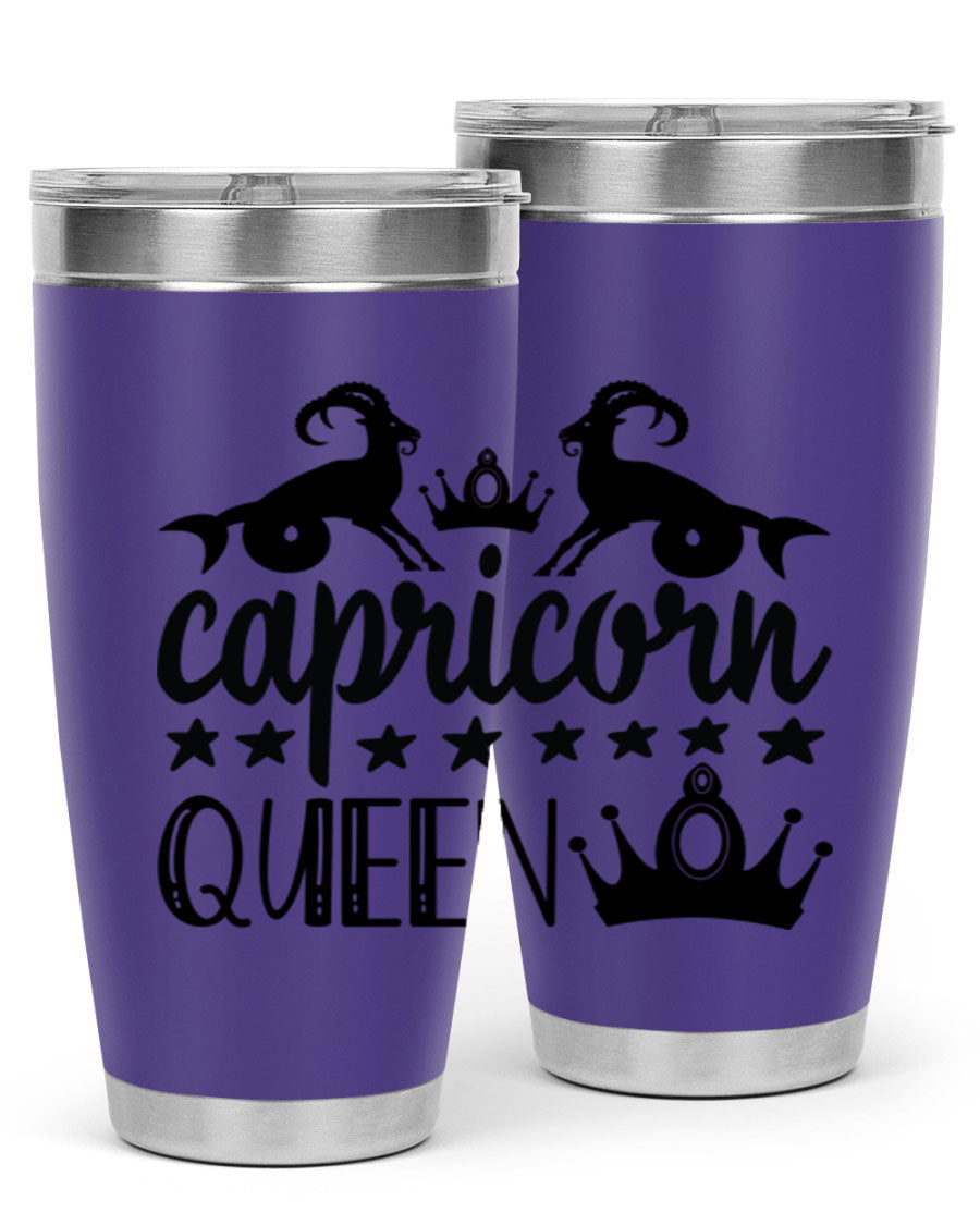 Capricorn Queen 195# Tumbler in stainless steel with a stylish design, perfect for hot and cold beverages.