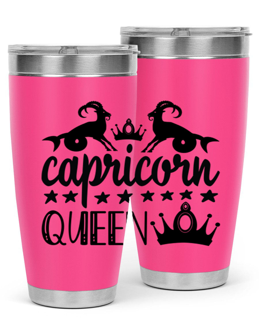 Capricorn Queen 195# Tumbler in stainless steel with a stylish design, perfect for hot and cold beverages.