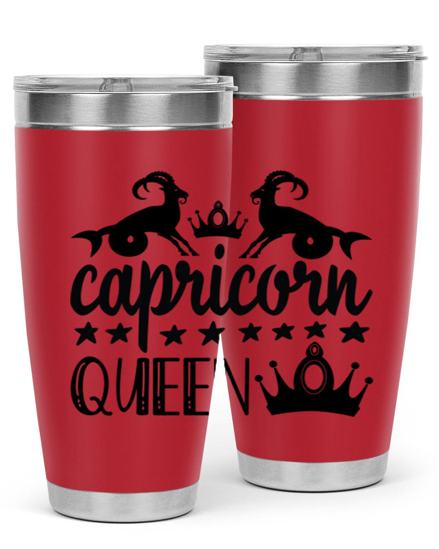 Capricorn Queen 195# Tumbler in stainless steel with a stylish design, perfect for hot and cold beverages.