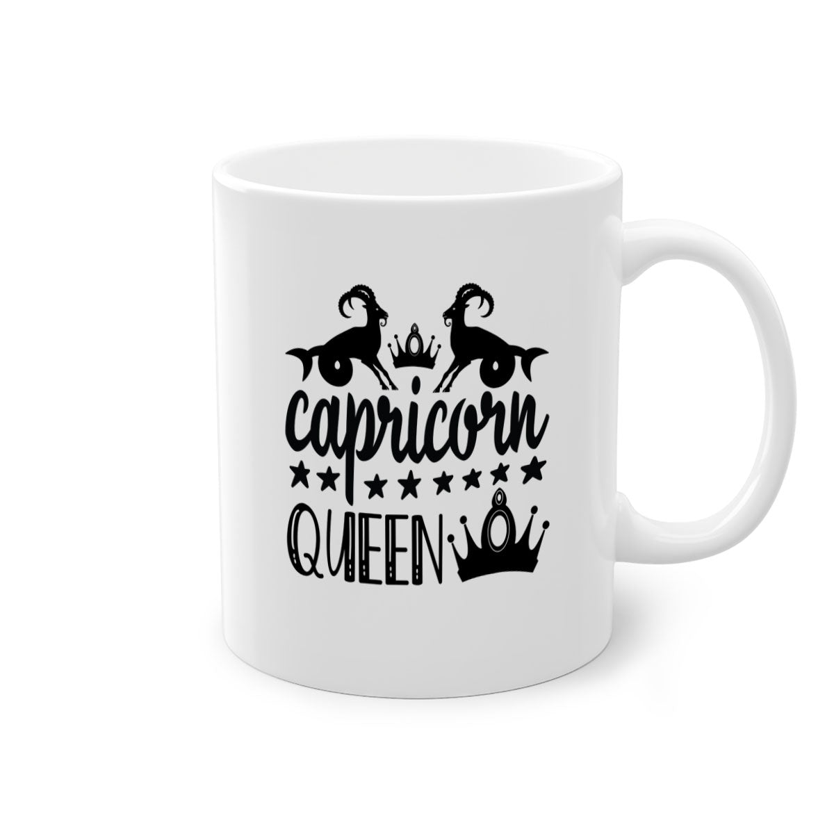 Capricorn queen 195# Mug featuring a two-tone design with a colored handle and interior, available in five colors, perfect for coffee and tea.