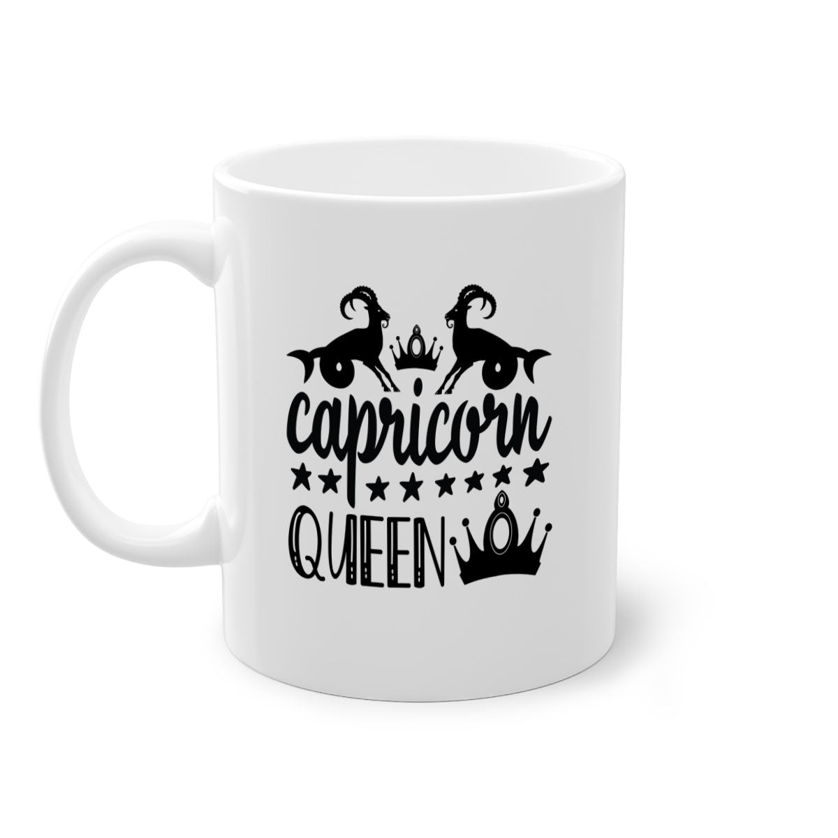 Capricorn queen 195# Mug featuring a two-tone design with a colored handle and interior, available in five colors, perfect for coffee and tea.