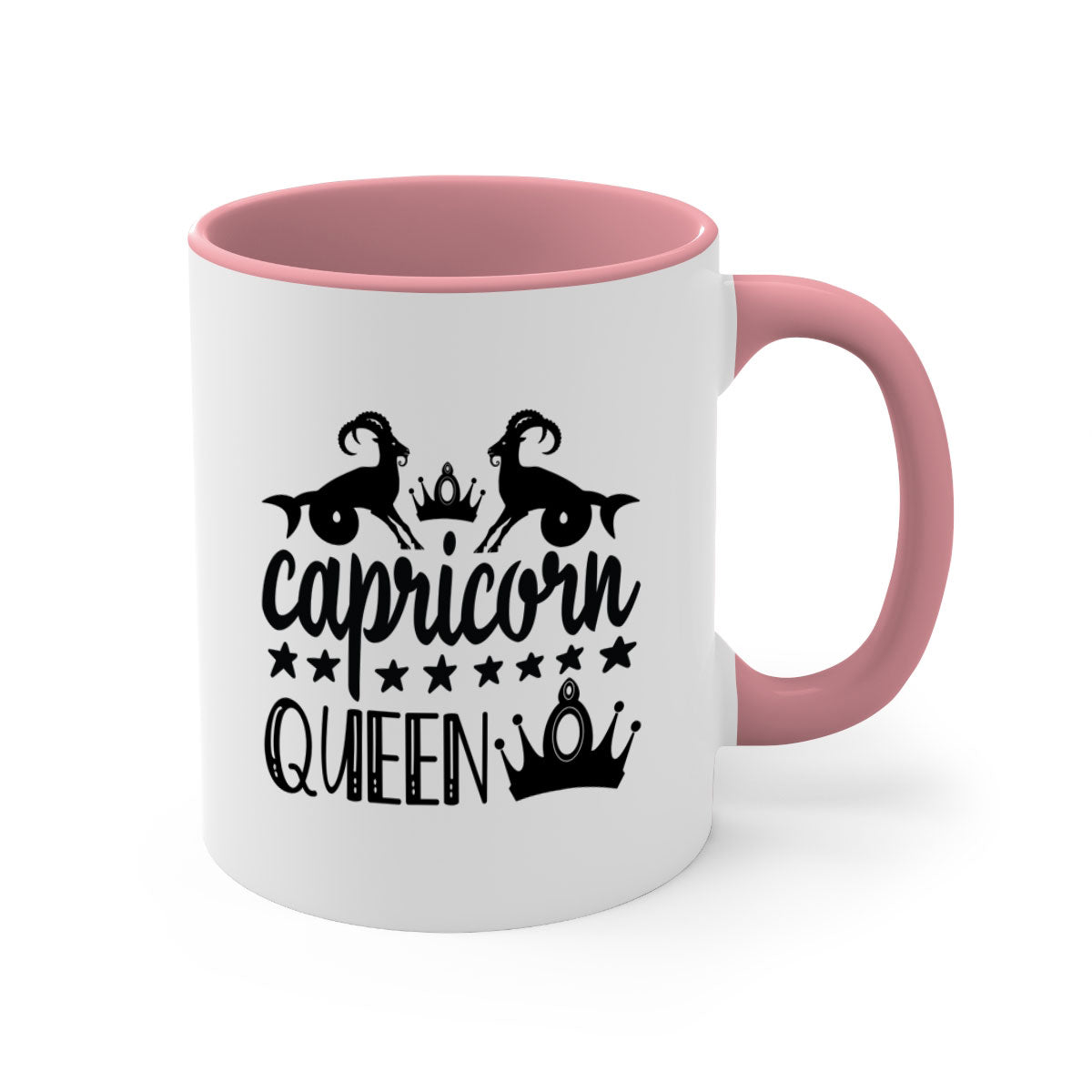 Capricorn queen 195# Mug featuring a two-tone design with a colored handle and interior, available in five colors, perfect for coffee and tea.