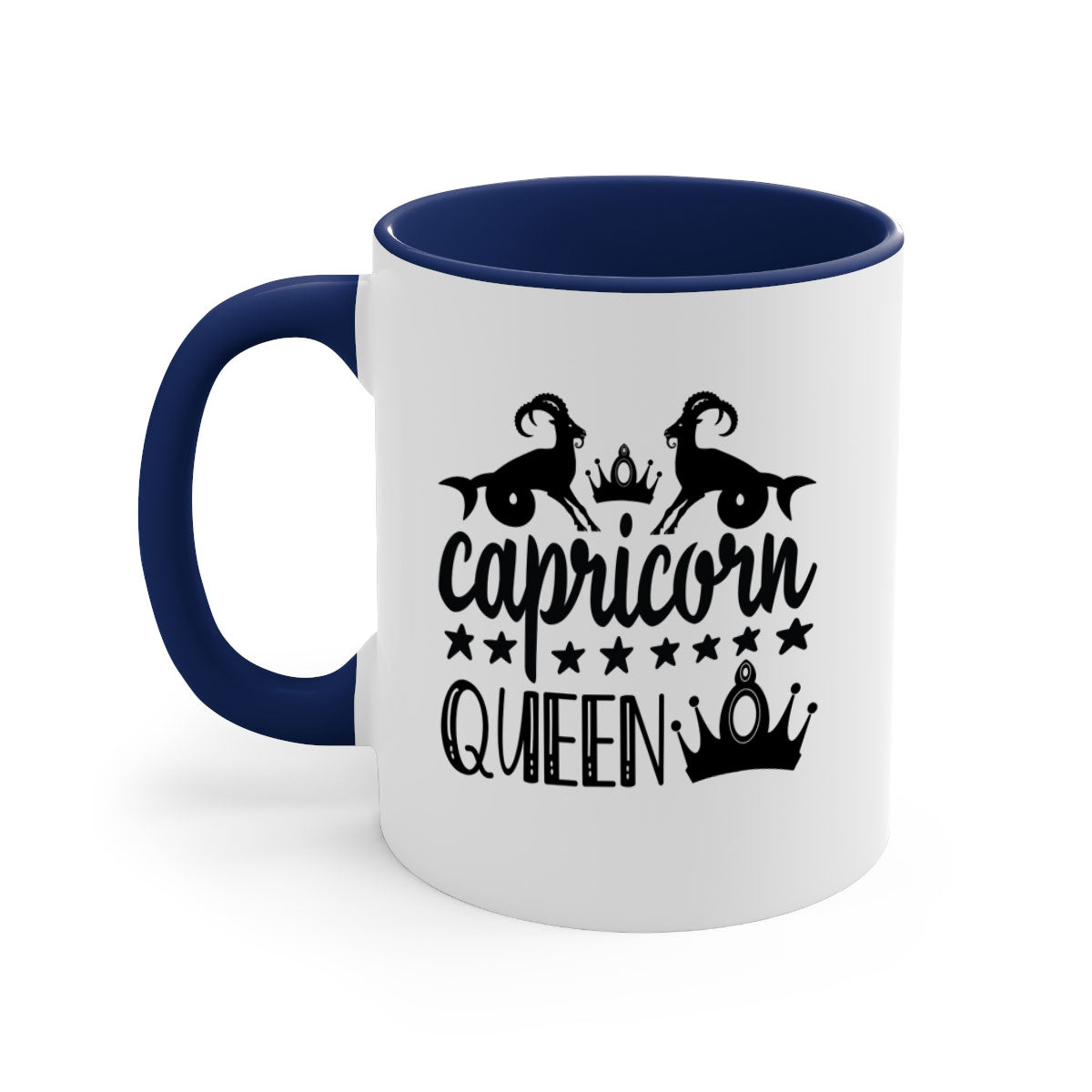 Capricorn queen 195# Mug featuring a two-tone design with a colored handle and interior, available in five colors, perfect for coffee and tea.