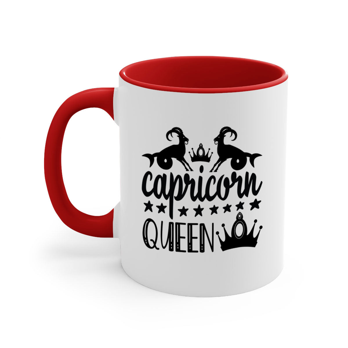 Capricorn queen 195# Mug featuring a two-tone design with a colored handle and interior, available in five colors, perfect for coffee and tea.