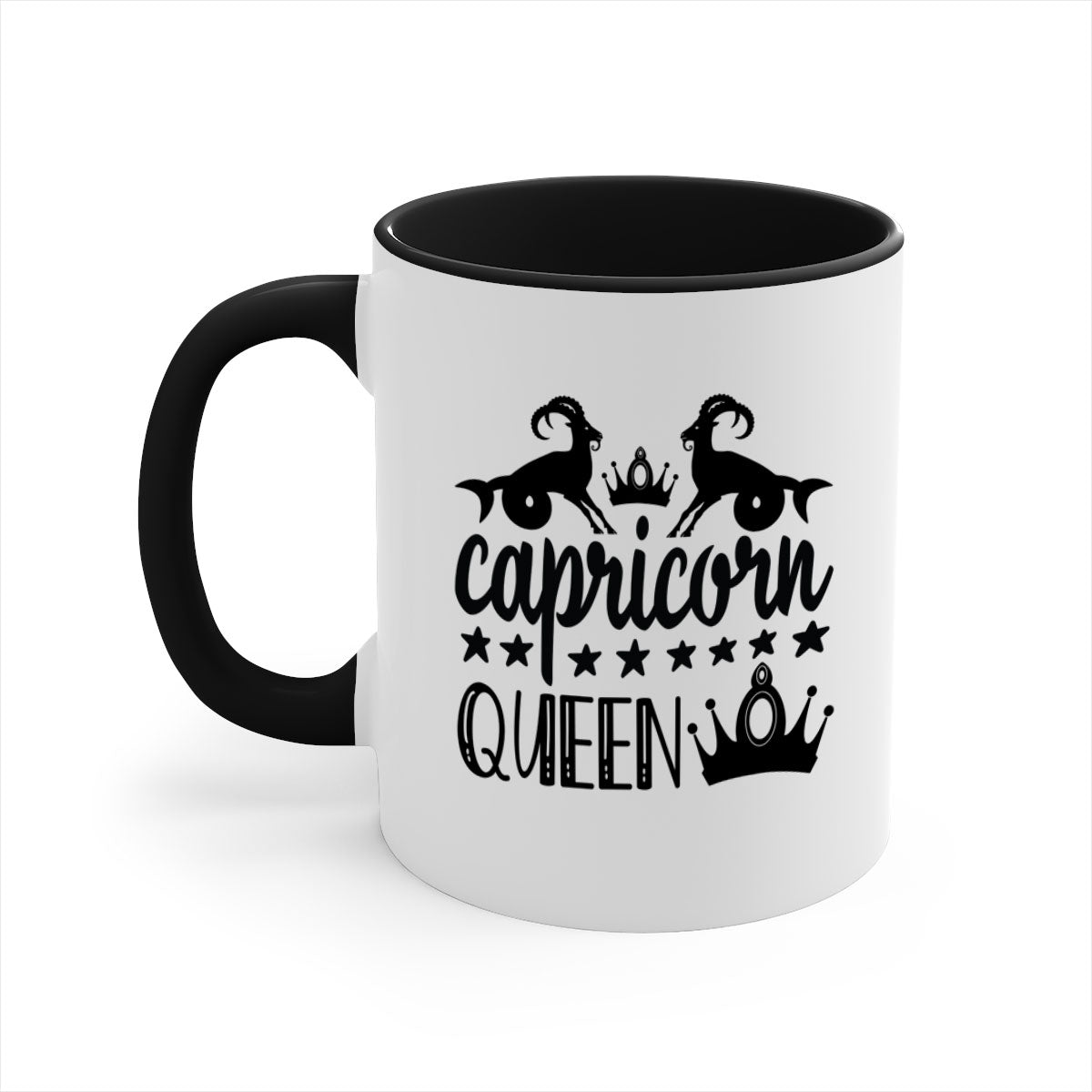 Capricorn queen 195# Mug featuring a two-tone design with a colored handle and interior, available in five colors, perfect for coffee and tea.