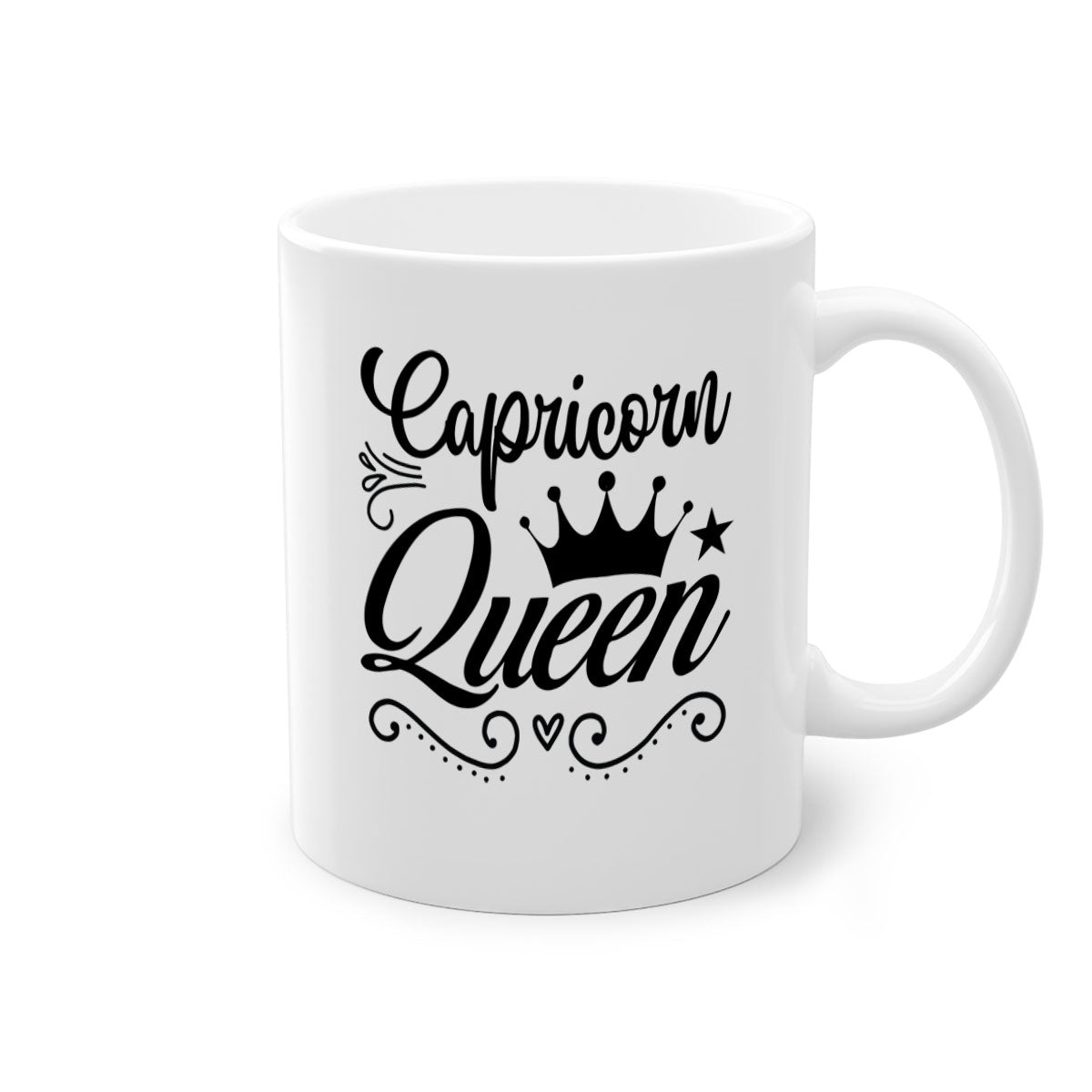 Capricorn queen 196# Mug with a glossy finish, featuring a colored handle and interior, available in five colors.