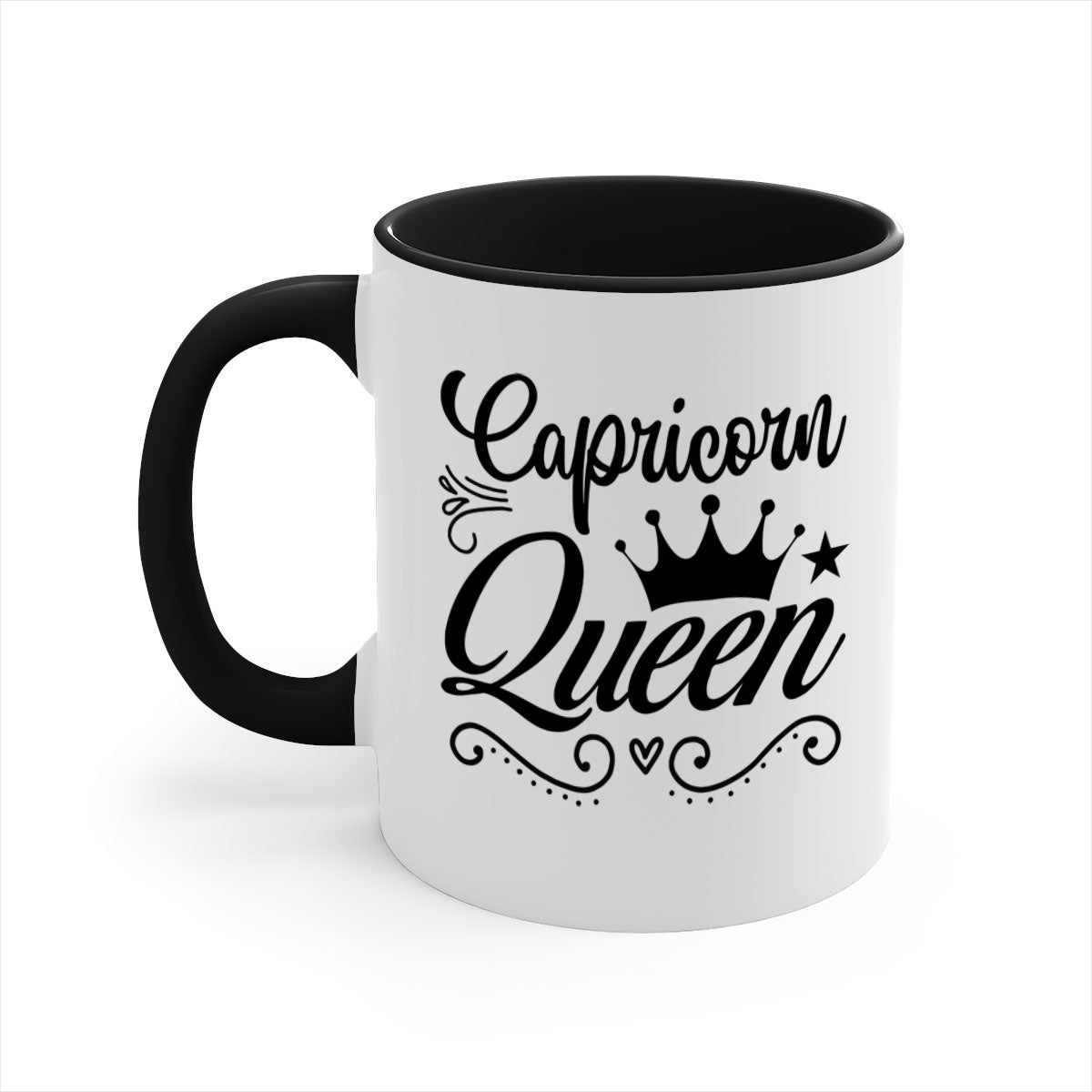 Capricorn queen 196# Mug with a glossy finish, featuring a colored handle and interior, available in five colors.