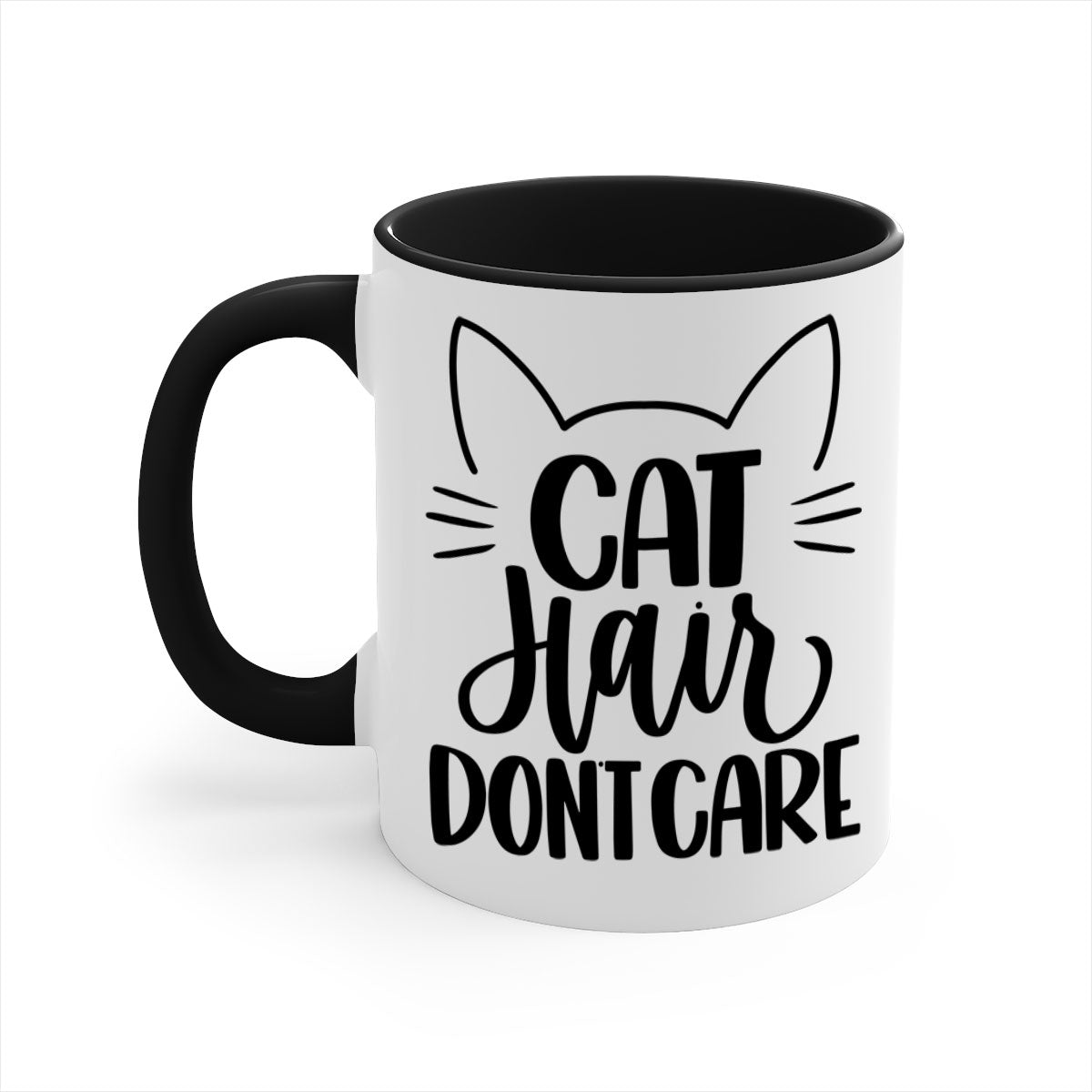 Cat Hair Don't Care Style 82# Mug with colorful handle and glossy finish, perfect for coffee and tea lovers.