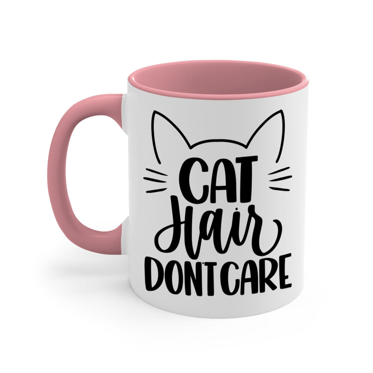 Cat Hair Don't Care Style 82# Mug with colorful handle and glossy finish, perfect for coffee and tea lovers.