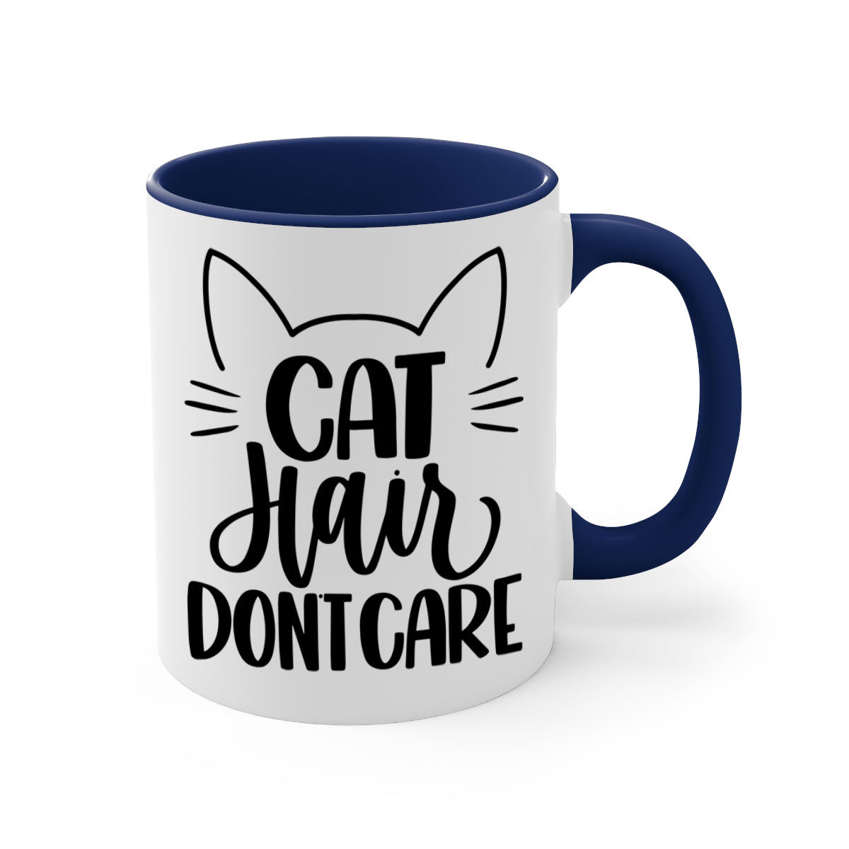 Cat Hair Don't Care Style 82# Mug with colorful handle and glossy finish, perfect for coffee and tea lovers.
