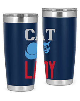 Cat Lady Style 31# Tumbler, a stylish 20oz double wall vacuum stainless steel tumbler with a press-in lid, perfect for cat lovers.