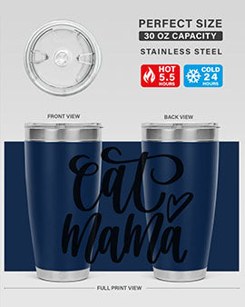 Cat Mama Style 83# Tumbler in stainless steel with a stylish design, perfect for cat lovers.