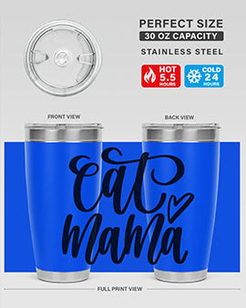 Cat Mama Style 83# Tumbler in stainless steel with a stylish design, perfect for cat lovers.
