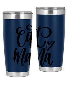 Cat Mama Style 83# Tumbler in stainless steel with a stylish design, perfect for cat lovers.