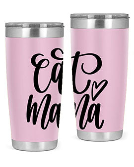 Cat Mama Style 83# Tumbler in stainless steel with a stylish design, perfect for cat lovers.