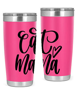Cat Mama Style 83# Tumbler in stainless steel with a stylish design, perfect for cat lovers.
