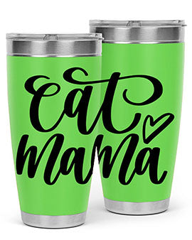 Cat Mama Style 83# Tumbler in stainless steel with a stylish design, perfect for cat lovers.