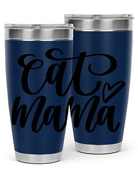 Cat Mama Style 83# Tumbler in stainless steel with a stylish design, perfect for cat lovers.
