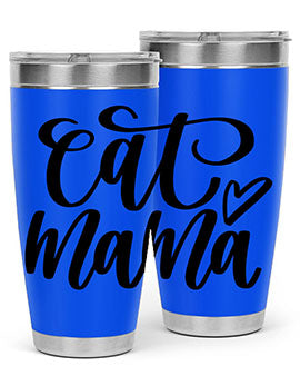Cat Mama Style 83# Tumbler in stainless steel with a stylish design, perfect for cat lovers.