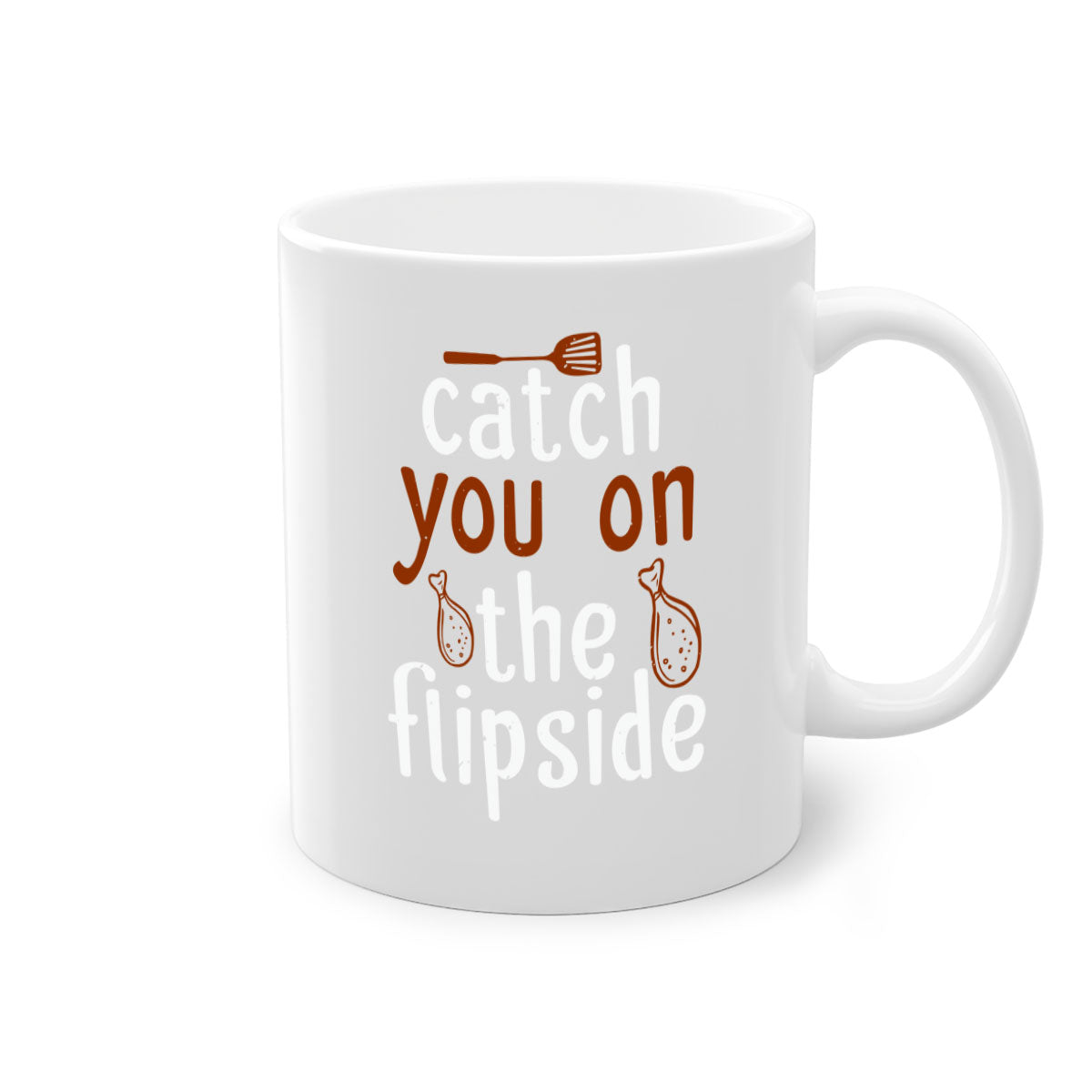Catch You on the Flipside 3# Mug with colorful handle and glossy finish, available in multiple colors and sizes.