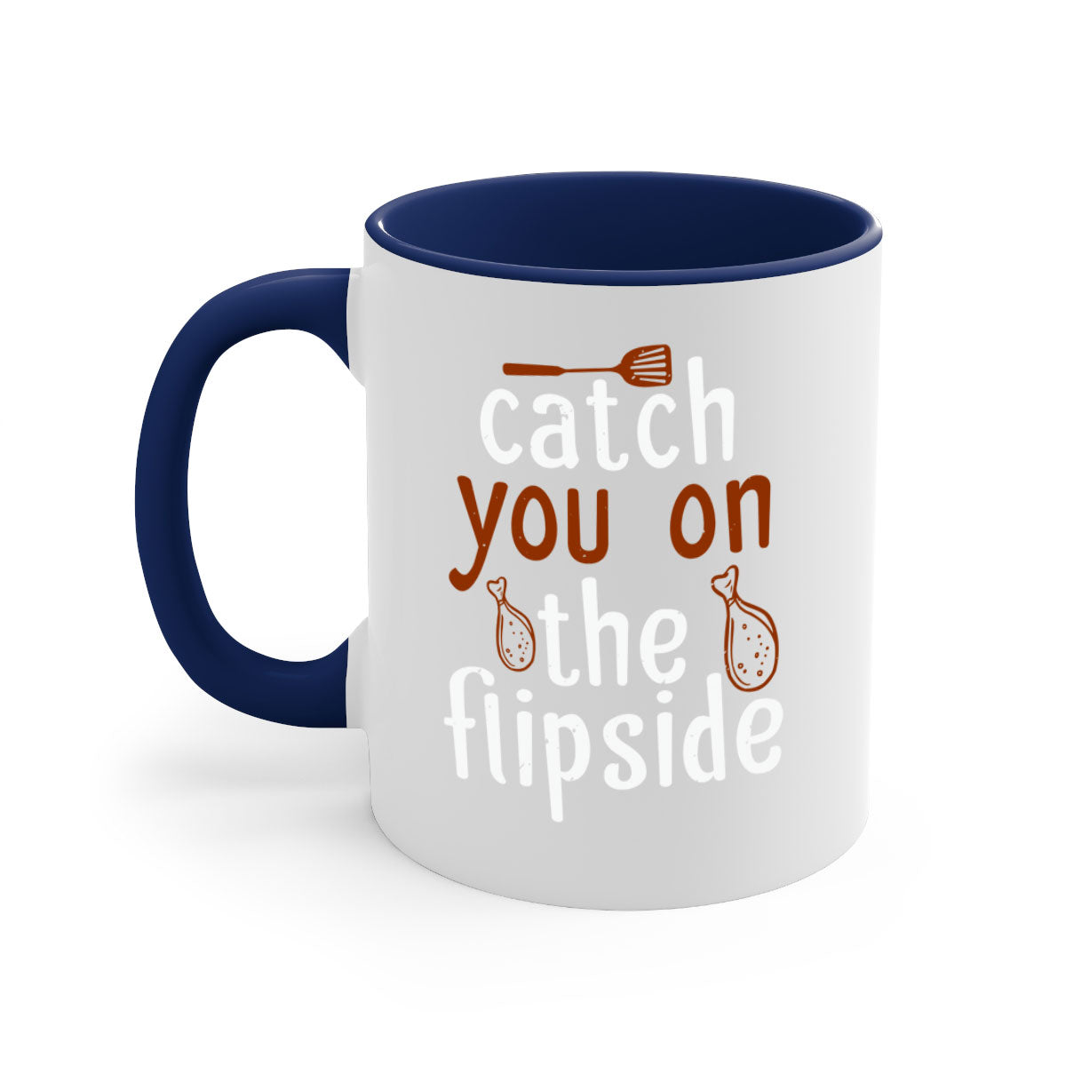 Catch You on the Flipside 3# Mug with colorful handle and glossy finish, available in multiple colors and sizes.