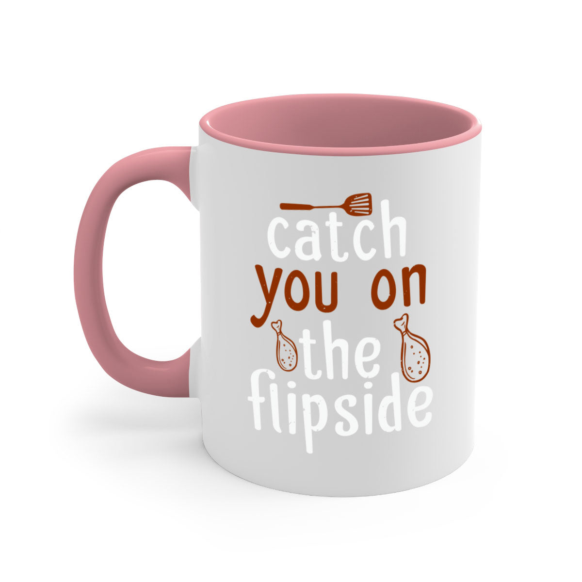 Catch You on the Flipside 3# Mug with colorful handle and glossy finish, available in multiple colors and sizes.