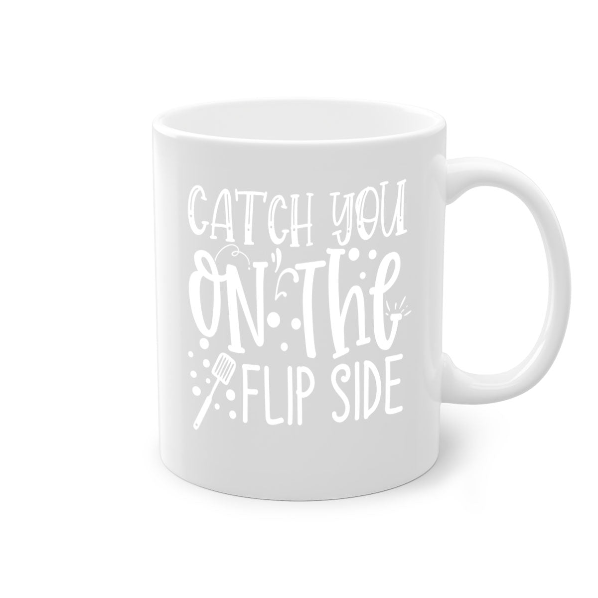 Catch You on the Flipside 50# Mug featuring a glossy finish, colored handle, and interior in vibrant colors.