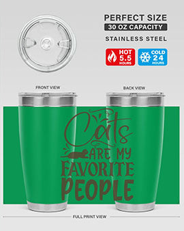 Cats Are My Favorite People Style 7# tumbler, 20oz stainless steel with a cute cat-themed design.
