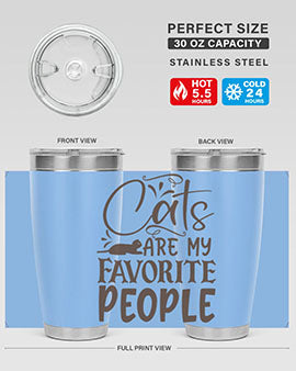 Cats Are My Favorite People Style 7# tumbler, 20oz stainless steel with a cute cat-themed design.