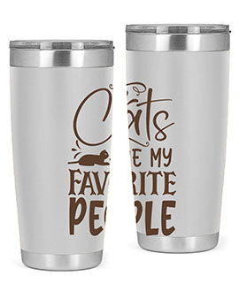 Cats Are My Favorite People Style 7# tumbler, 20oz stainless steel with a cute cat-themed design.