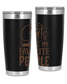 Cats Are My Favorite People Style 7# tumbler, 20oz stainless steel with a cute cat-themed design.
