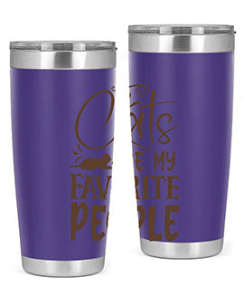 Cats Are My Favorite People Style 7# tumbler, 20oz stainless steel with a cute cat-themed design.