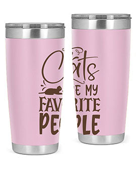 Cats Are My Favorite People Style 7# tumbler, 20oz stainless steel with a cute cat-themed design.