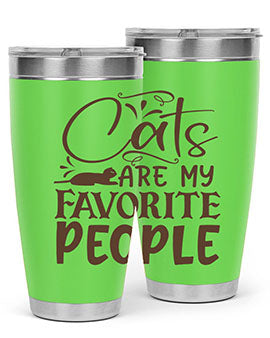 Cats Are My Favorite People Style 7# tumbler, 20oz stainless steel with a cute cat-themed design.