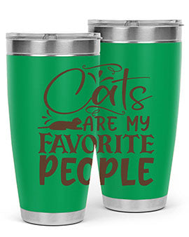 Cats Are My Favorite People Style 7# tumbler, 20oz stainless steel with a cute cat-themed design.
