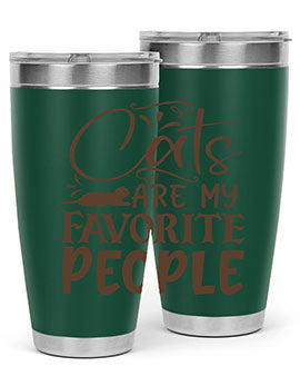 Cats Are My Favorite People Style 7# tumbler, 20oz stainless steel with a cute cat-themed design.