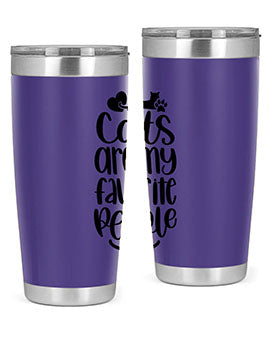 Cats Are My Favorite People Style 89# Tumbler, a 20oz stainless steel tumbler with a vibrant cat-themed design, perfect for hot and cold beverages.