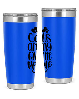 Cats Are My Favorite People Style 89# Tumbler, a 20oz stainless steel tumbler with a vibrant cat-themed design, perfect for hot and cold beverages.