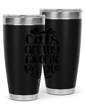 Cats Are My Favorite People Style 89# Tumbler, a 20oz stainless steel tumbler with a vibrant cat-themed design, perfect for hot and cold beverages.