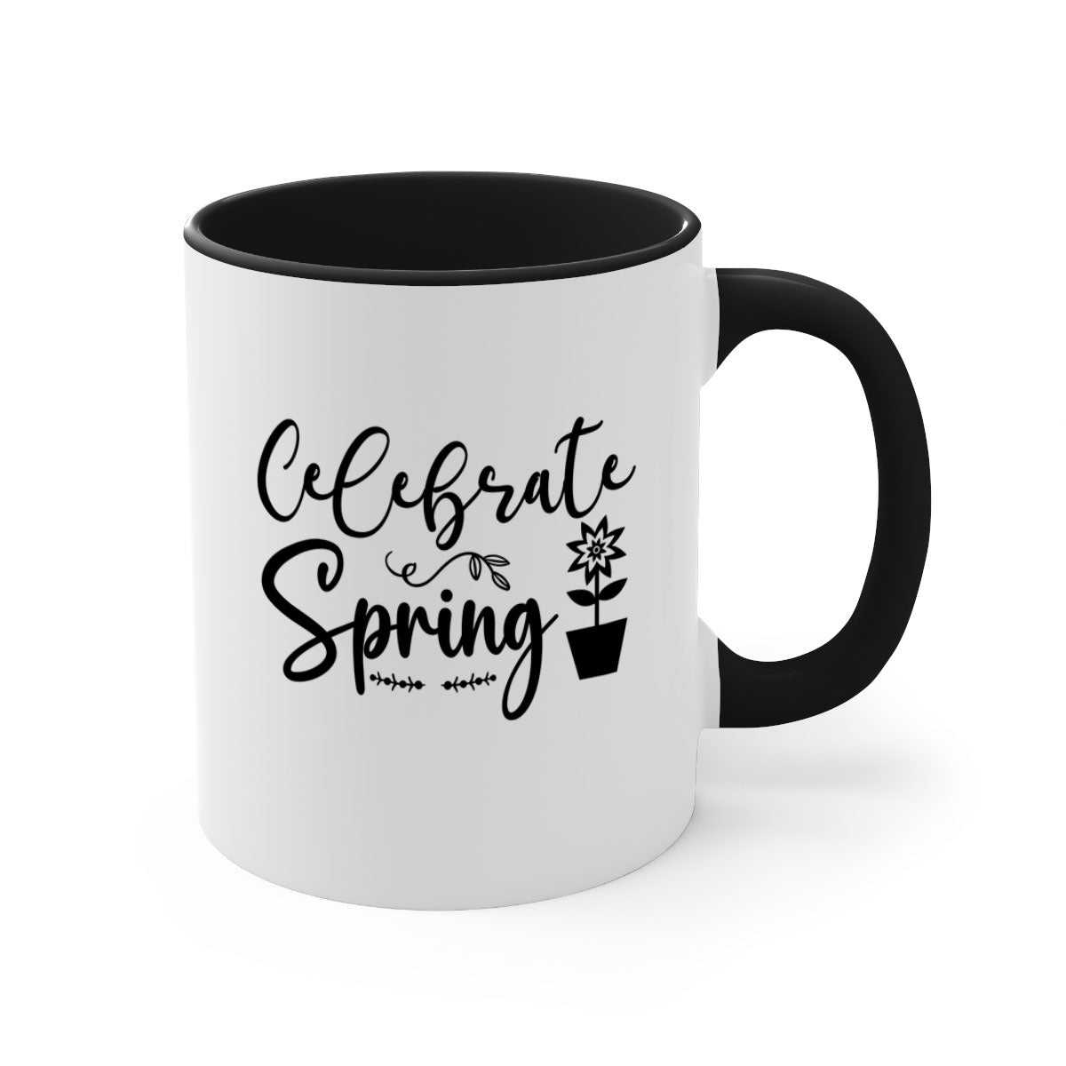 Celebrate Spring 101# Mug featuring a two-tone design with a colored handle and glossy finish, available in multiple colors.