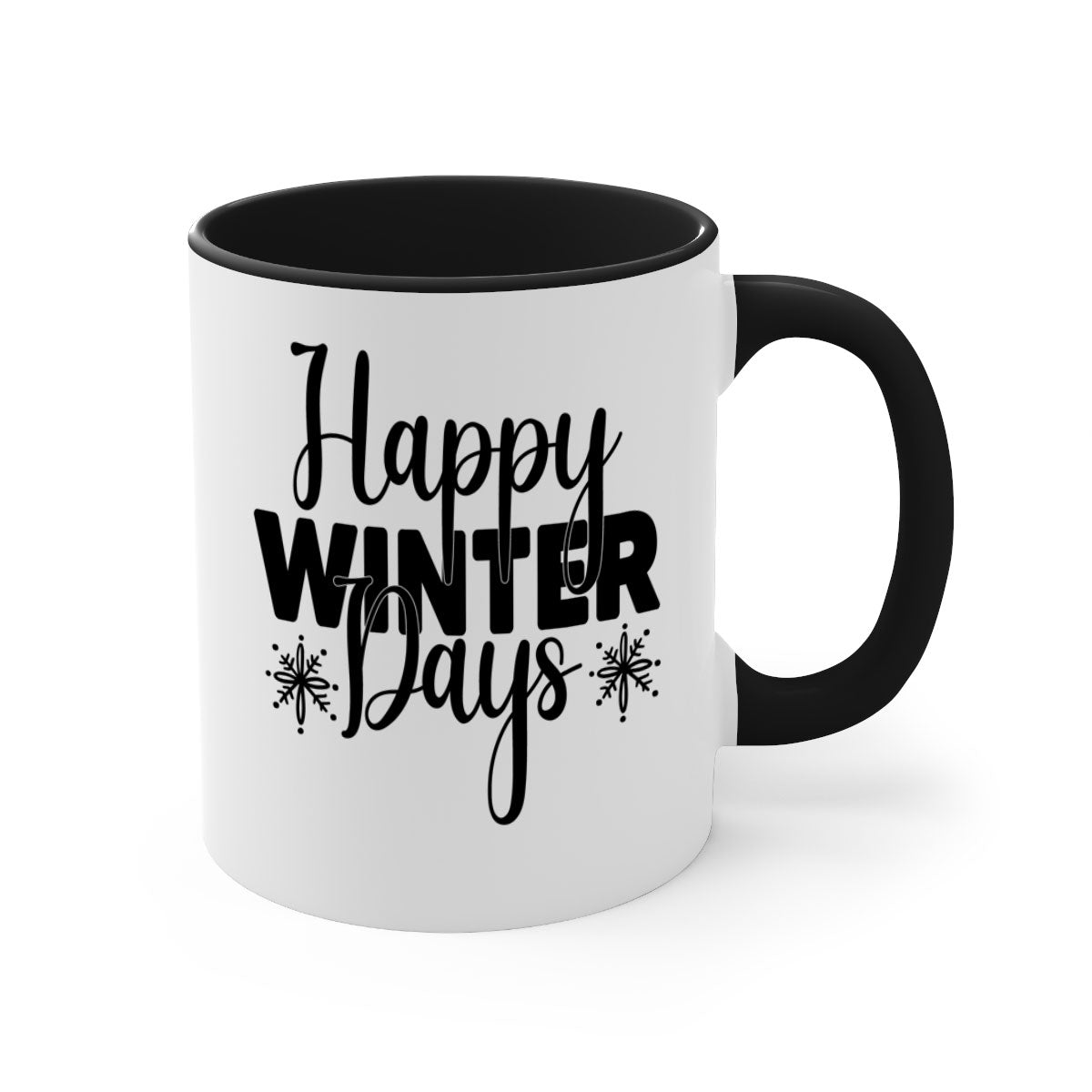 Celebrate the Winter Fun 40# Mug featuring a two-tone design with a colored handle and glossy finish, available in multiple colors.