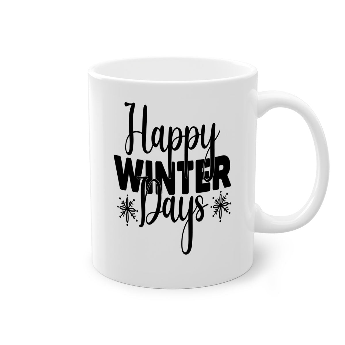 Celebrate the Winter Fun 40# Mug featuring a two-tone design with a colored handle and glossy finish, available in multiple colors.