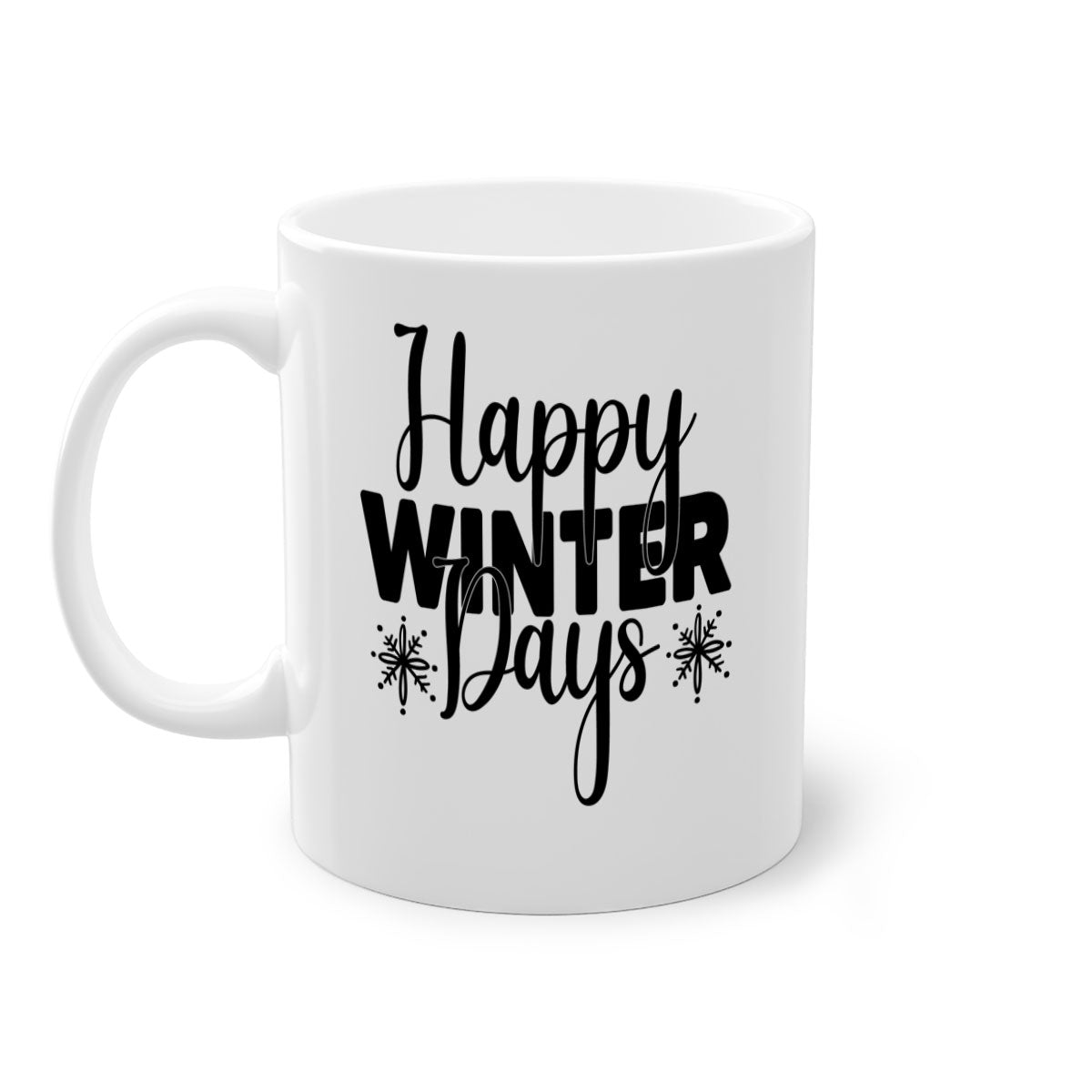 Celebrate the Winter Fun 40# Mug featuring a two-tone design with a colored handle and glossy finish, available in multiple colors.