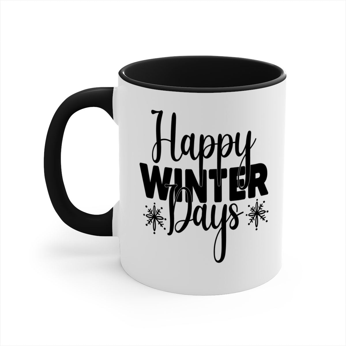 Celebrate the Winter Fun 40# Mug featuring a two-tone design with a colored handle and glossy finish, available in multiple colors.