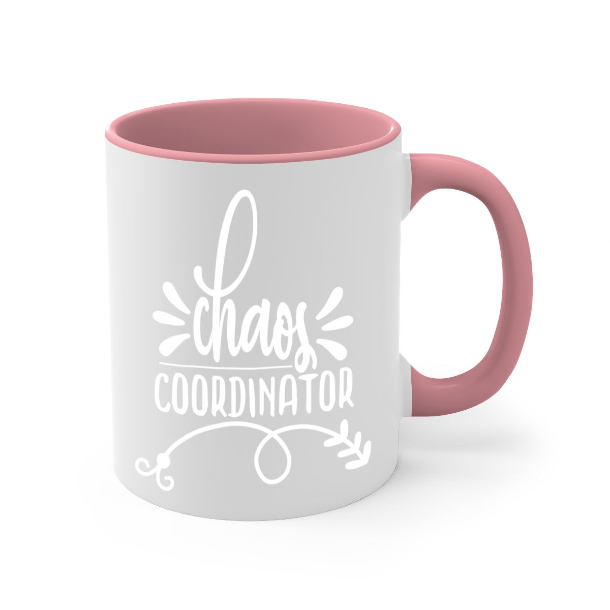 Chaos Coordinator 3# Mug with colored handle and glossy finish, available in multiple colors and sizes.